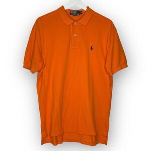 Vintage Polo Ralph Lauren Orange Pique Short Sleeve Polo Shirt Men's Size Medium